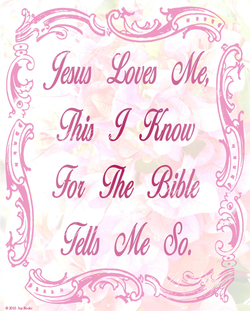 Jesus Loves Me - Christian Heritage Hymn, Shabby Chic Style, Hymn Lyrics on Photograph of Pink Bougainvillas, Burgundy Ink, 8x10 art print ready to frame, Vintage Verses