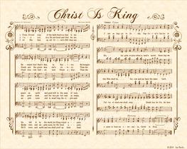 Christ Is King - Christian Heritage Hymn, Sheet Music, Vintage Style, Natural Parchment, Sepia Brown Ink, 8x10 art print ready to frame, Vintage Verses